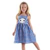 Navy Blue Checked Cat Dress