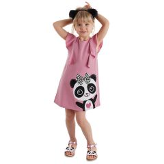 Panda Ruffled Pink Girl Dress