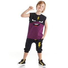 Thunder Mask Boy T-shirt&Capri Set