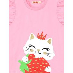 Strawberry Cat Girl T-shirt&Leggings Set