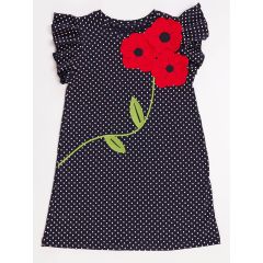 Dotted Poppy Cotton Girl Dress