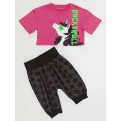 R&R Girl T-shirt&Harem Pants Set