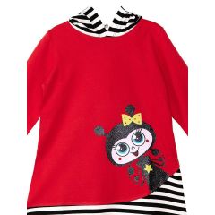 Ladybug Hoodied Red Dress
