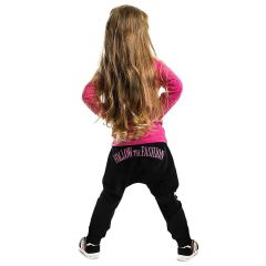 Zebra Fashion Girl Baggy Pants Set