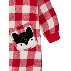 Fox Plaid Girl Overall
