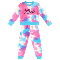 Love Tie-Dye Girl Tracksuit Set