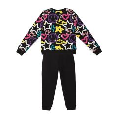 Street Style Girl Black Tracksuit