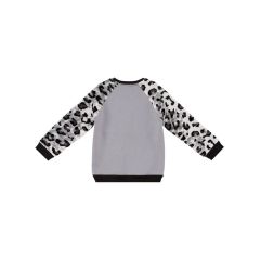 Plush Leopard Girl Grey Sweatshirt