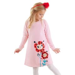 Lady Bug Flower Girl Pink Dress