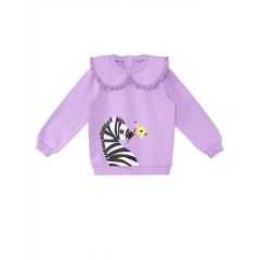 Flower Zebra Baby Girl Lilac Sweatshirt