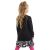Heart Stickers Girl Black Dress
