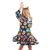 Flowers Girl Navy Blue Dress