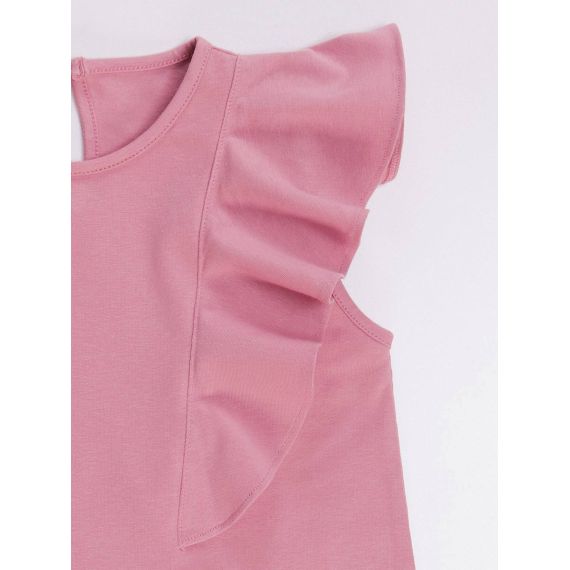 Panda Ruffled Pink Girl Dress