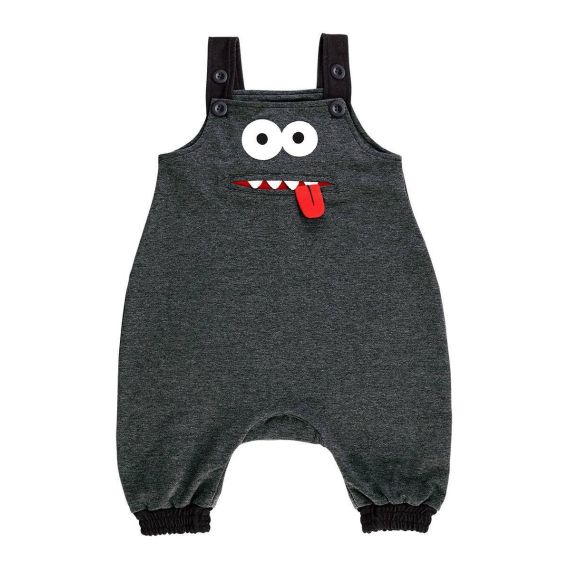 Funny Face Boy Grey Overall
