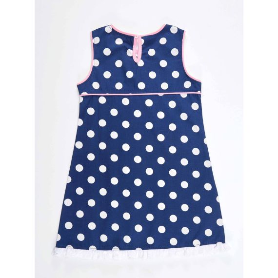 Cute Cat Girl Dotted Poplin Dress