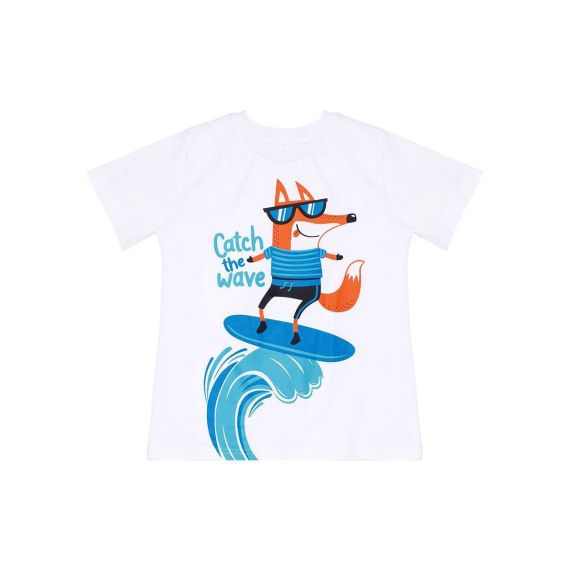 Surfer Fox Boy T-shirt&Capri Pants Set