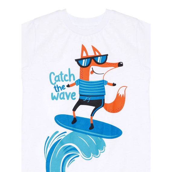 Surfer Fox Boy T-shirt&Capri Pants Set
