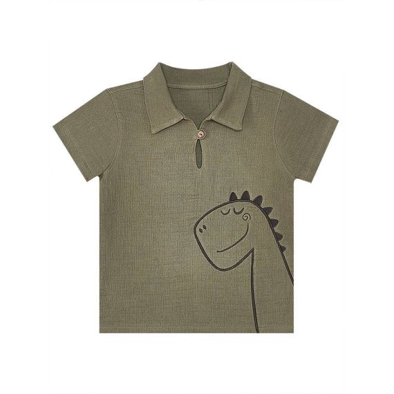 Dino Muslin Boy Shirt&Shorts Set