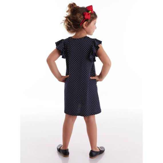 Dotted Poppy Cotton Girl Dress