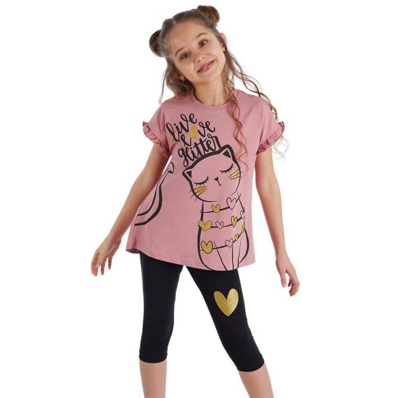 Love Cats Girl Tunic&Leggings Set