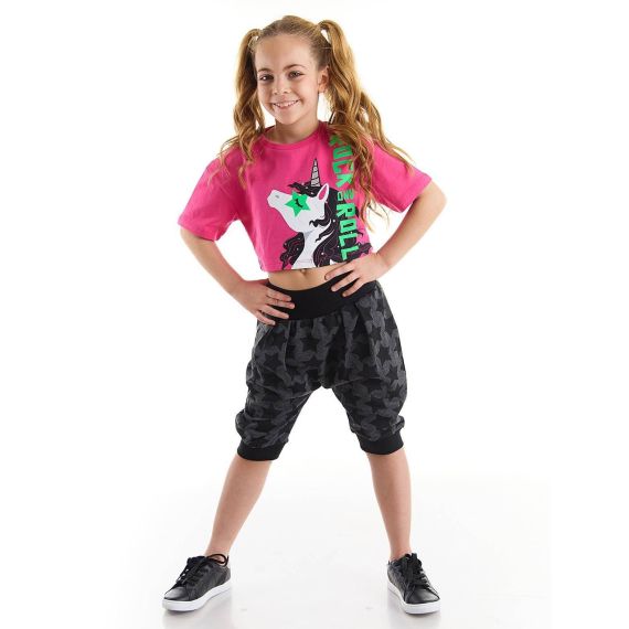 R&R Girl T-shirt&Harem Pants Set