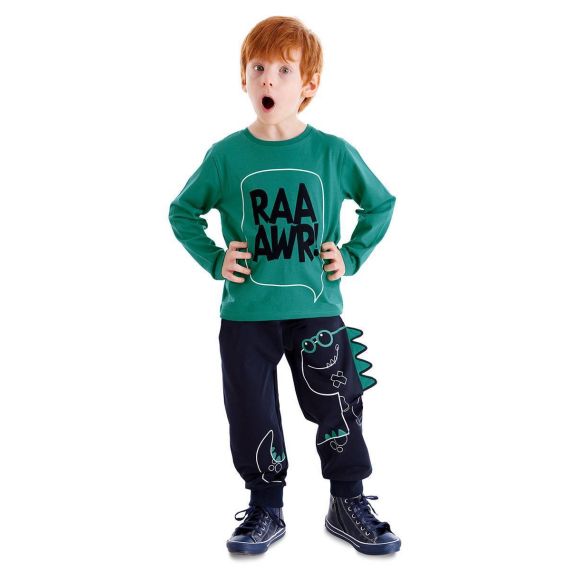 3D Dino Spike Boy Pants Set