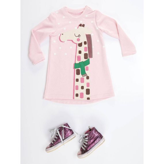 Giraffe Pink Girl Dress