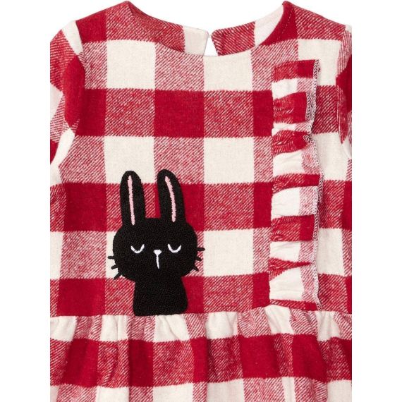 Bunny Plaid Girl Dress