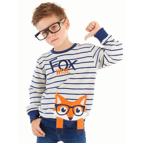 Fox Striped Boy Sweatshirt