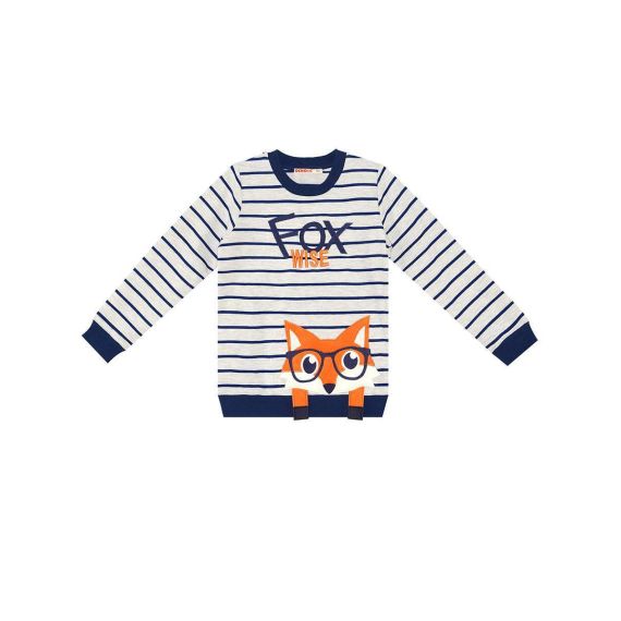 Fox Striped Boy Sweatshirt