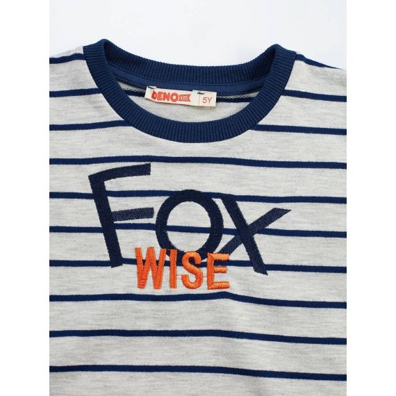 Fox Striped Boy Sweatshirt