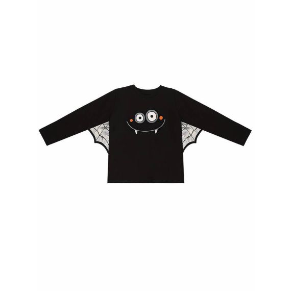 Halloween Face Boy Black T-shirt