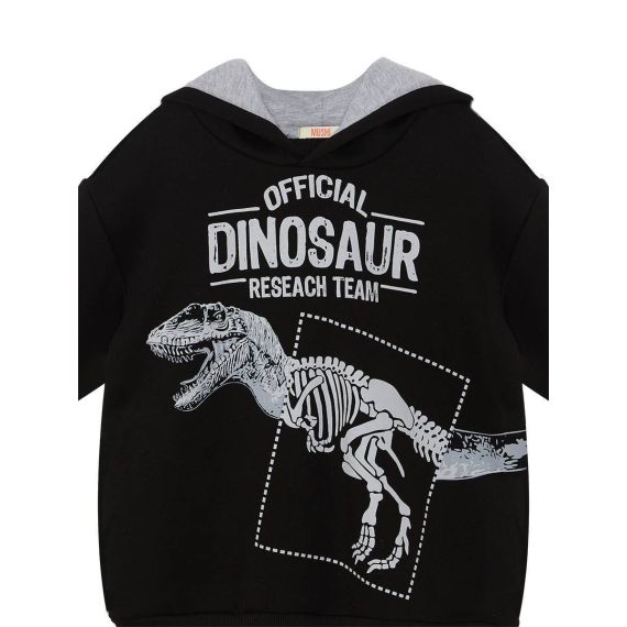 Dino Research Boy Black Sweatshirt 