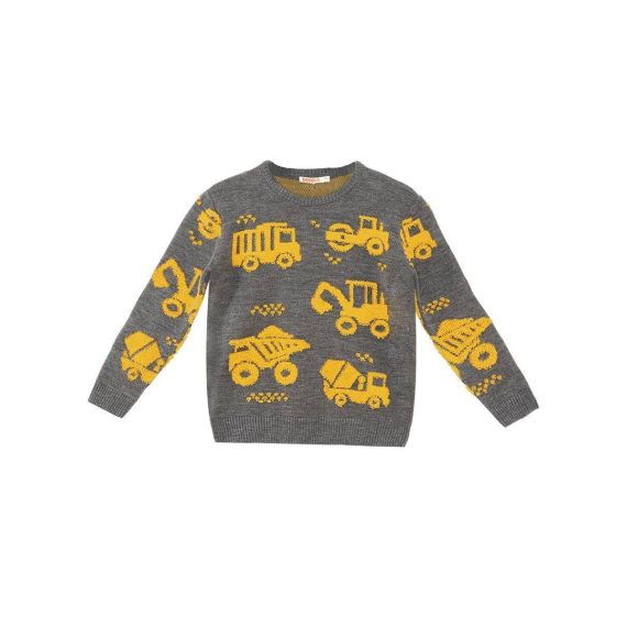 Construction Tools Boy Anthracite Knit Jumper