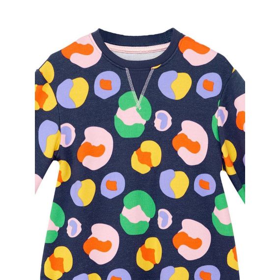 Flowers Girl Navy Blue Dress